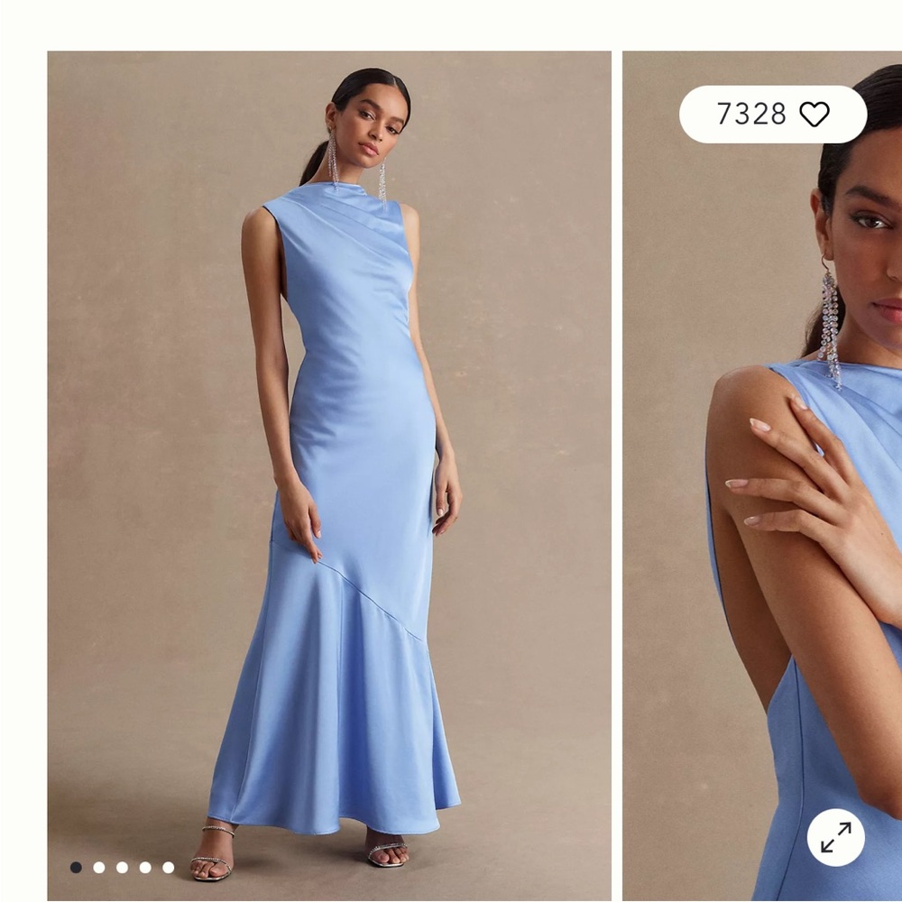 ISO Anthropologie significant other blue satin maxi dress